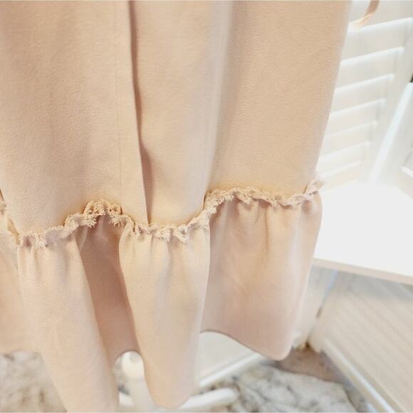 RACHEL RACHEL ROY PEPLUM CREAM TIE BLOUSE SIZE MED - Picture 3 of 8